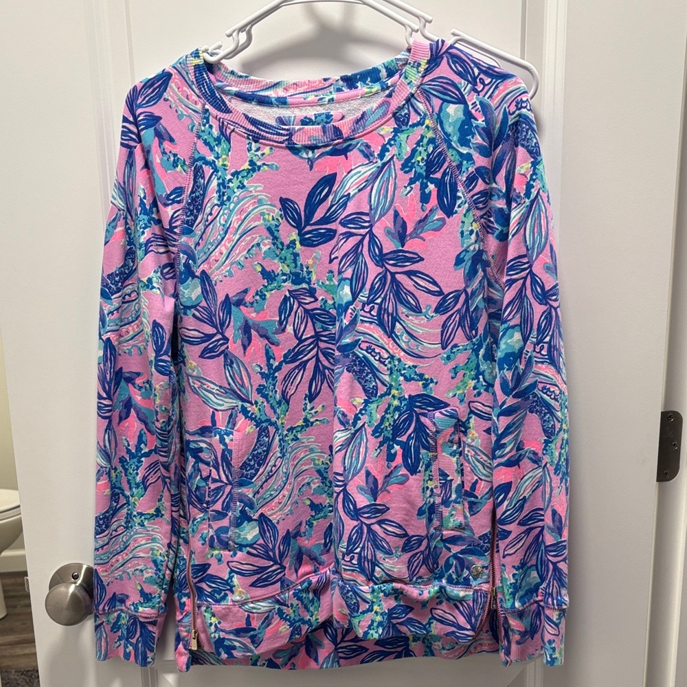 Lilly Pulitzer Pink and Blue Floral Top